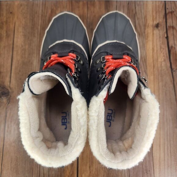 JBU Alison Waterproof Womens Size 9M Gray Faux Fur Trim Casual Ankle Duck Boots - Picture 6 of 10